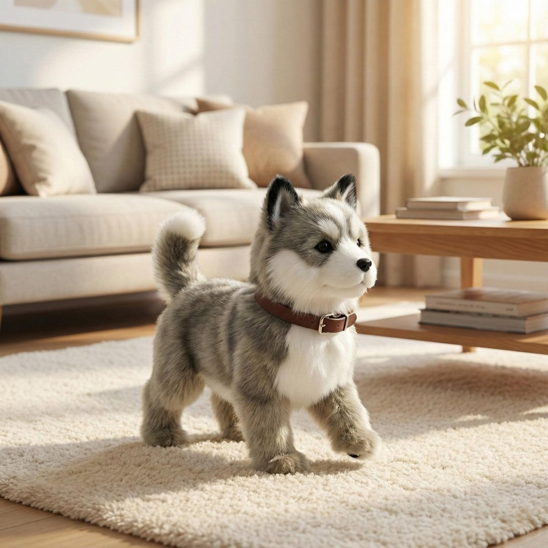 Realistic Husky Puppy that Walks – Realistic Barking and Movements – Electronic Robot Dog Toy