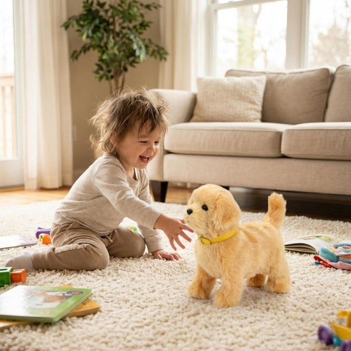 Realistic Plush Robot Puppy – Interactive Electronic Dog for Kids