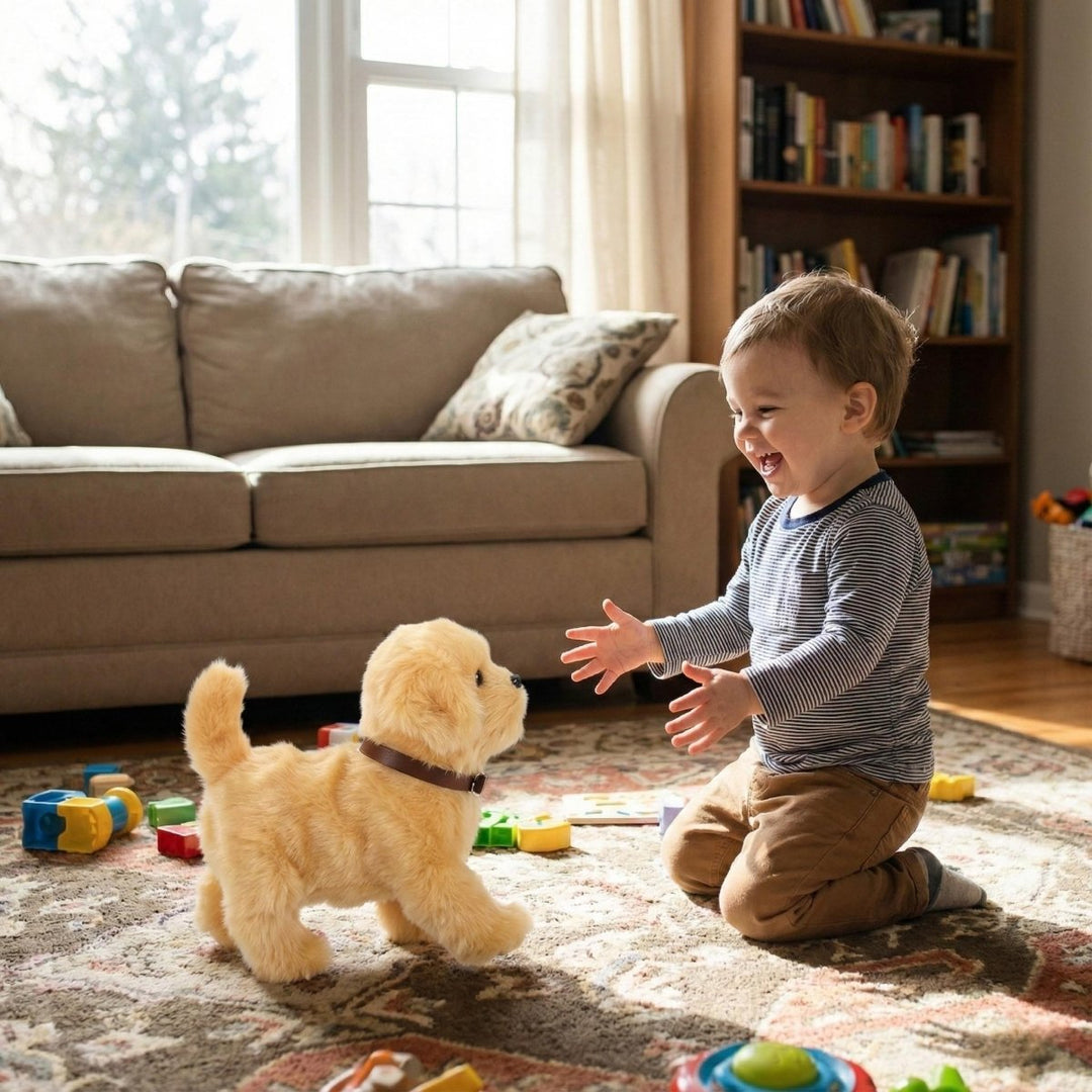 Realistic Plush Robot Puppy – Interactive Electronic Dog for Kids