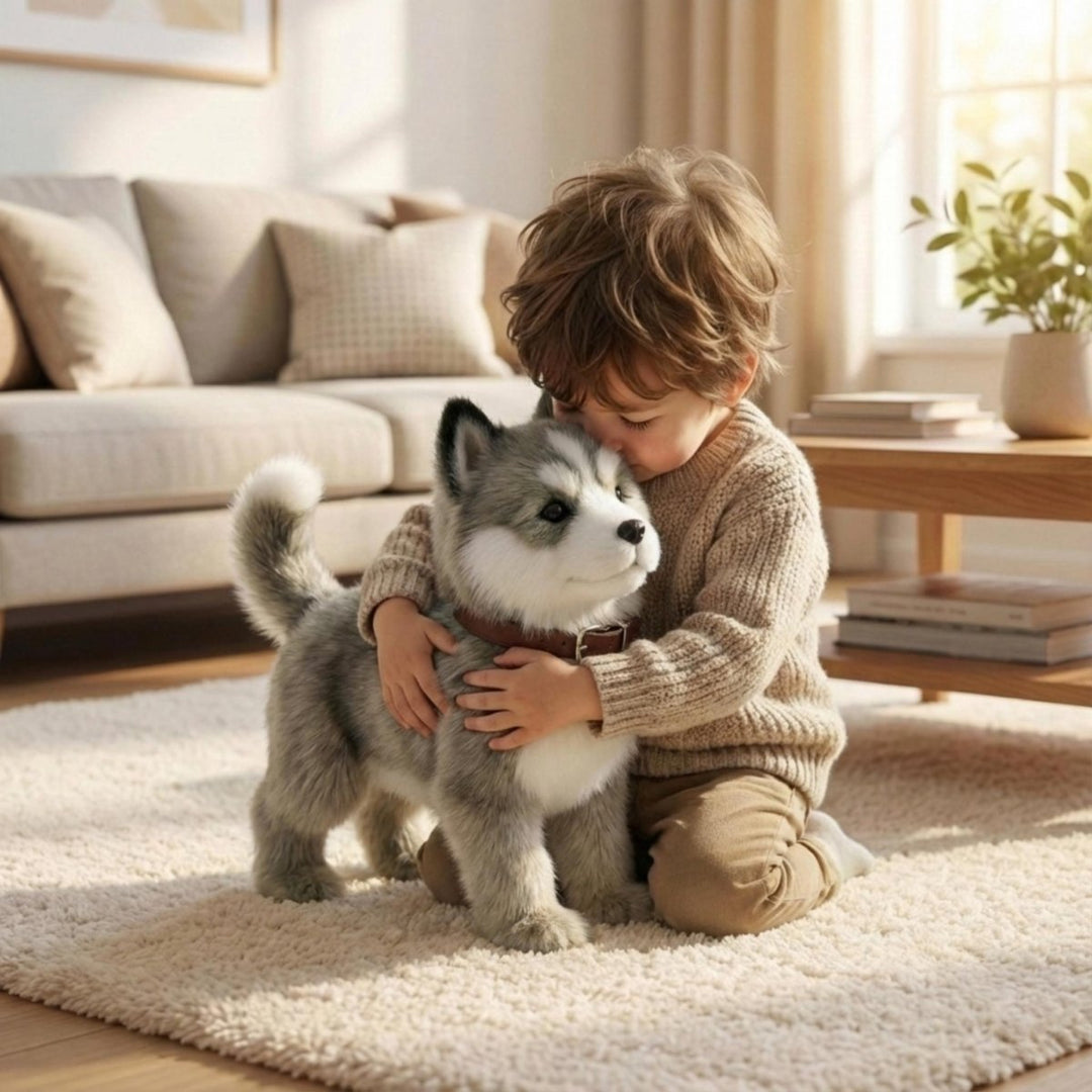 Realistic Husky Puppy that Walks – Realistic Barking and Movements – Electronic Robot Dog Toy