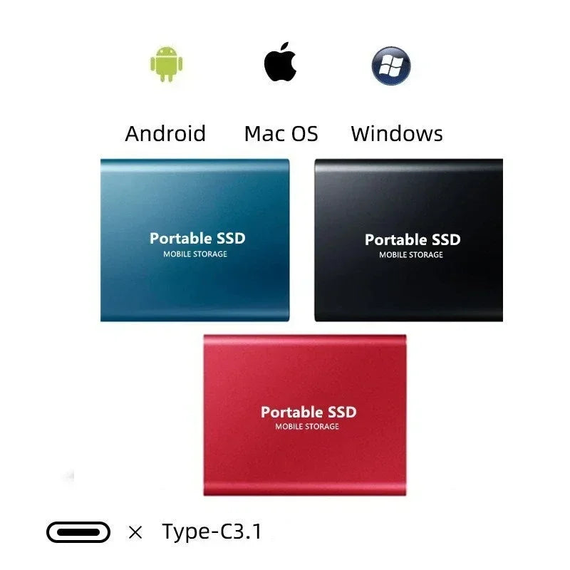 128TB External SSD – Compact, Robust and Ultra-Fast with USB 3.1 – External Hard Drive SSD for Secure Data Storage