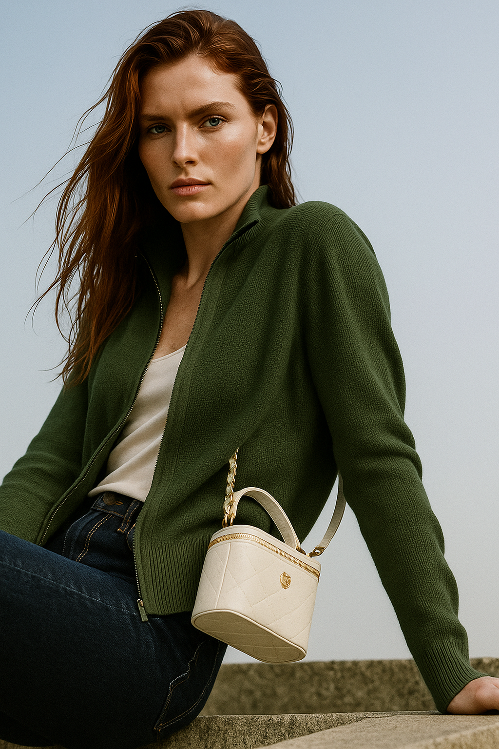 Natasha Wool Zip Cardigan