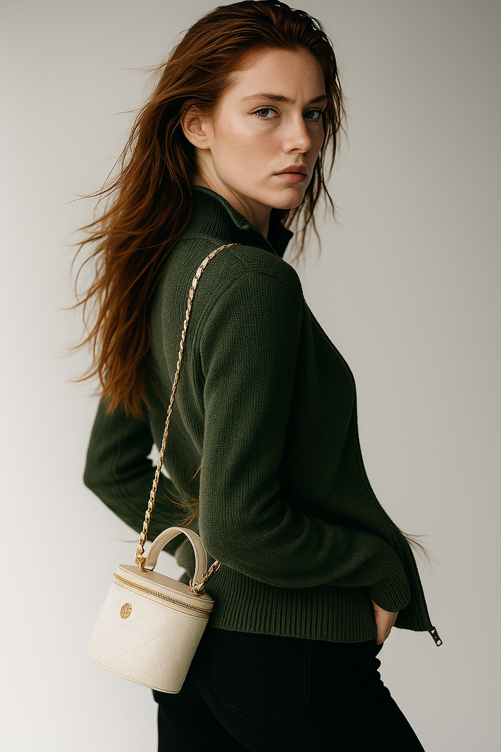 Natasha Wool Zip Cardigan