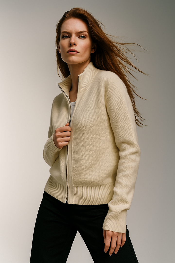 Natasha Wool Zip Cardigan