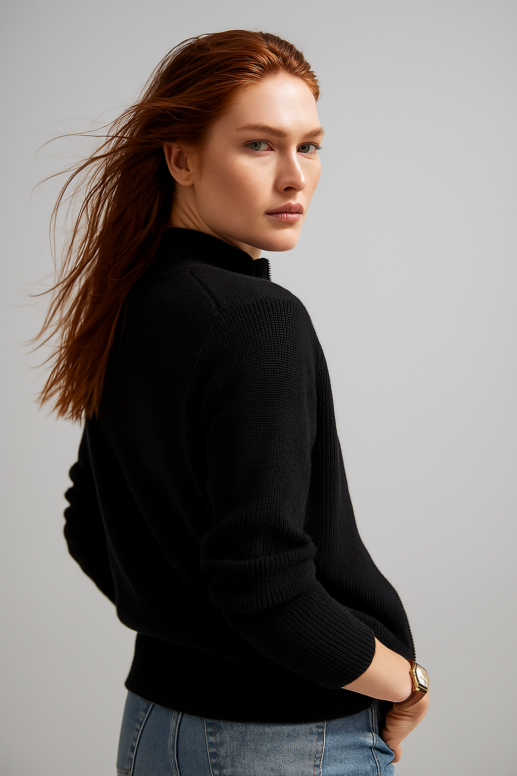 Natasha Wool Zip Cardigan