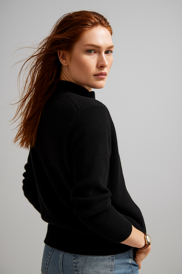 Natasha Wool Zip Cardigan