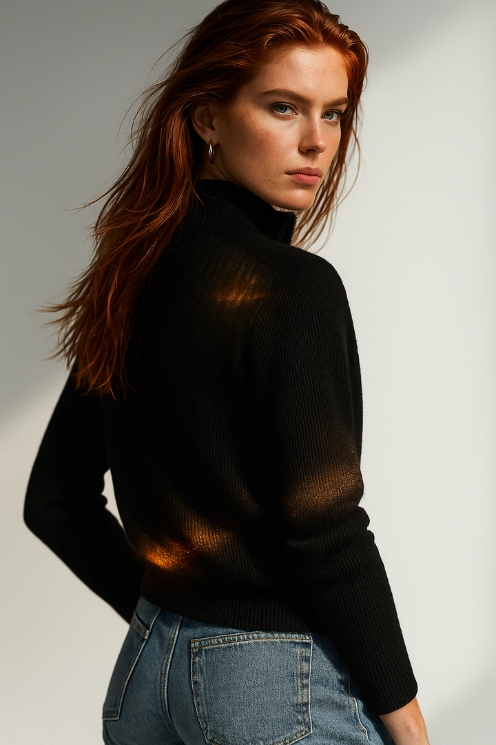 Natasha Wool Zip Cardigan