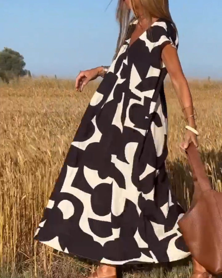 Relaxed Abstract Summer Dress