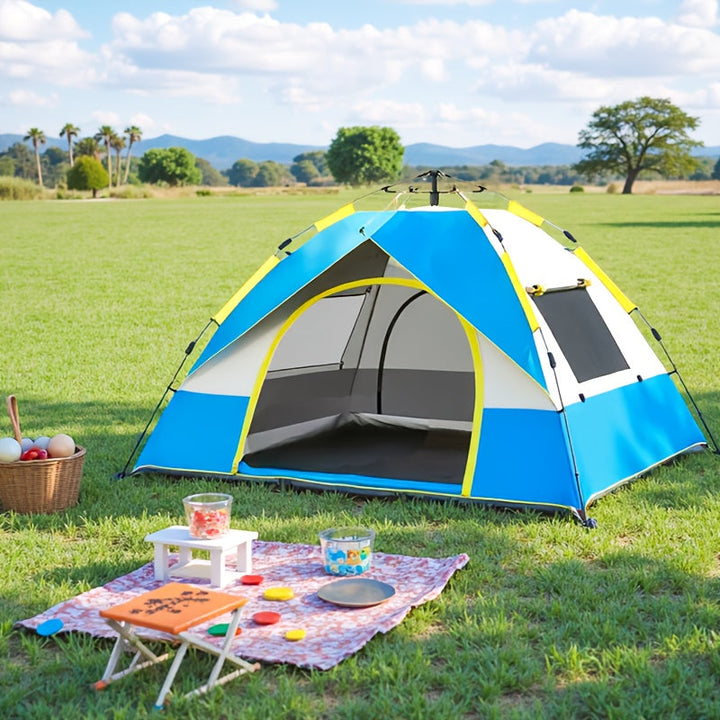 4-person camping tent with quick setup for outdoor use