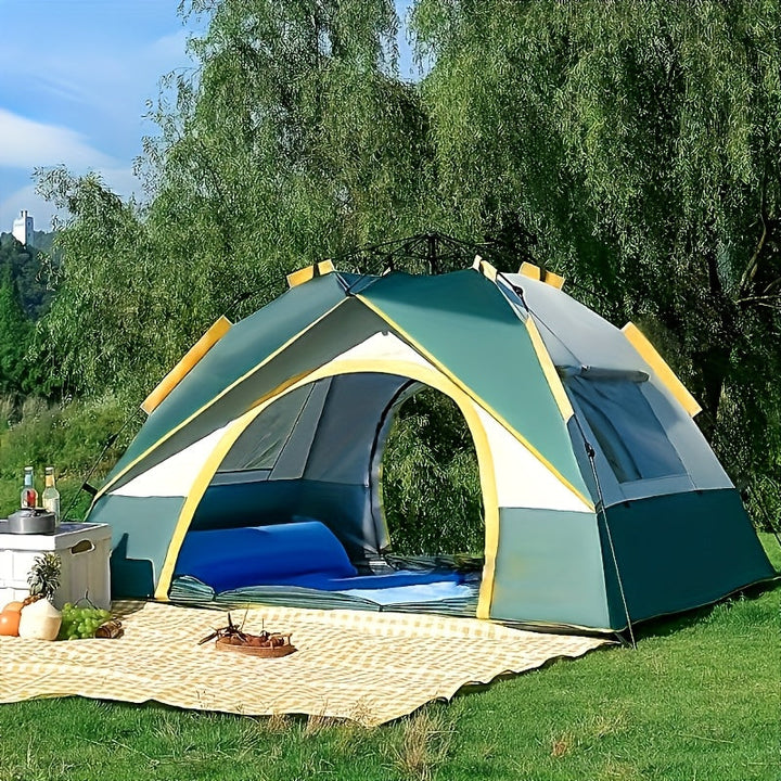 4-person camping tent with quick setup for outdoor use