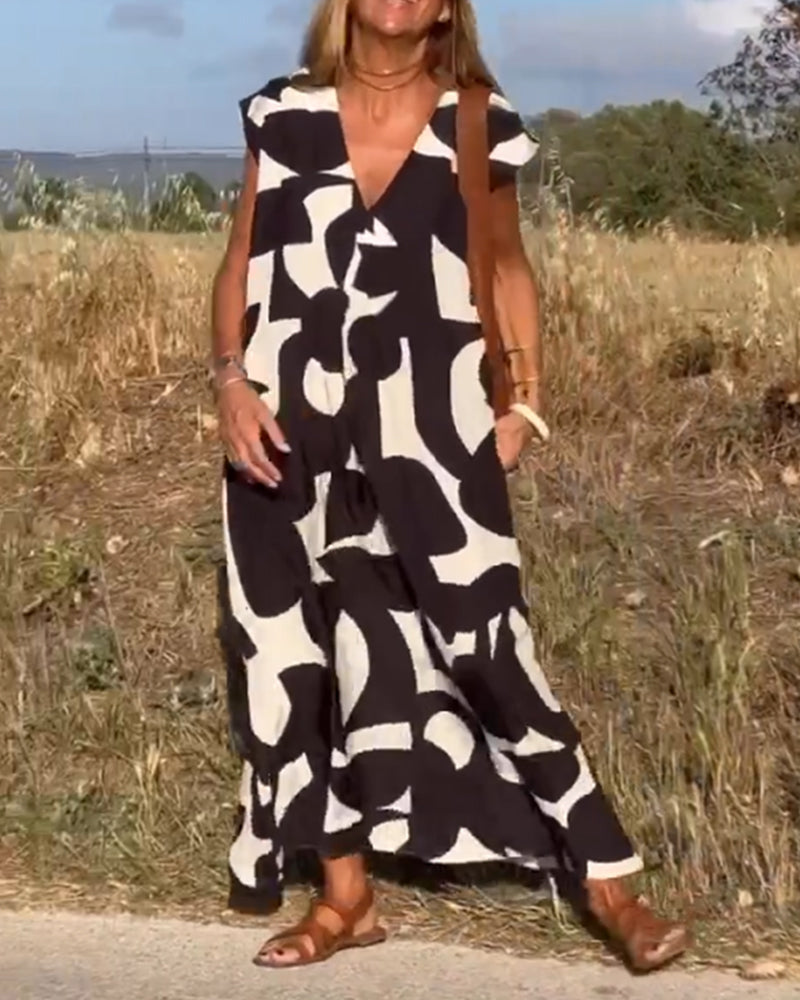 Relaxed Abstract Summer Dress