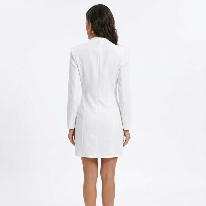 Women's Double Breasted Blazer Dress - Tailored Slim Fit