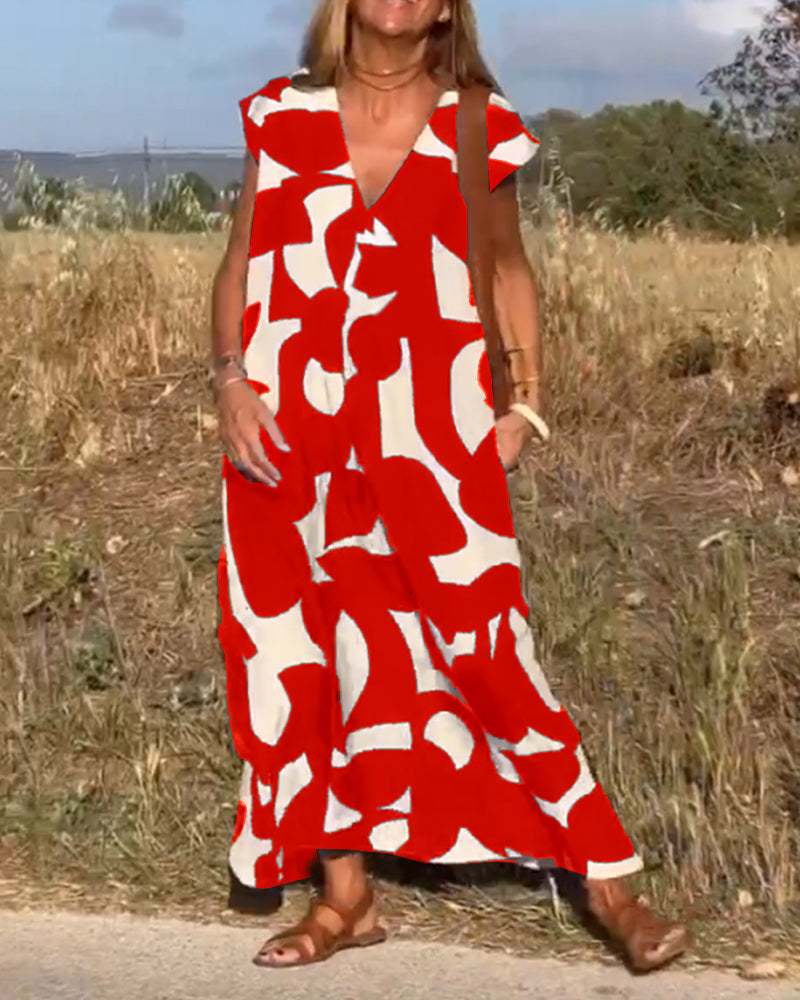 Relaxed Abstract Summer Dress