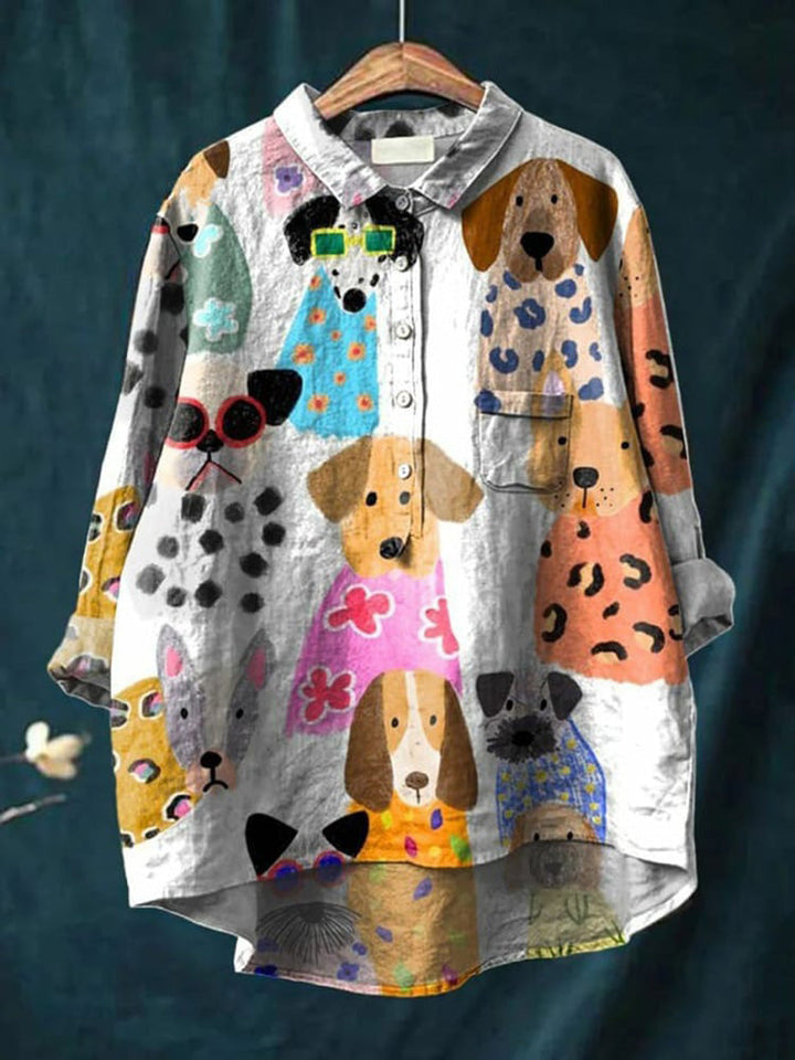 Madison - Playful Print Blouse (Plus Size Available)