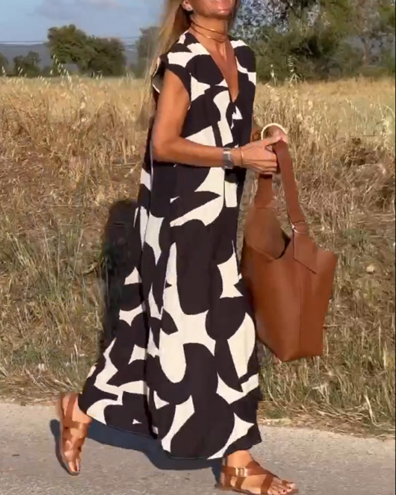Relaxed Abstract Summer Dress