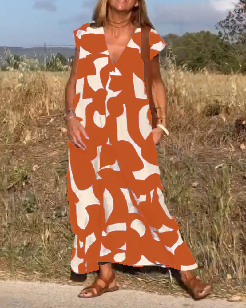 Relaxed Abstract Summer Dress
