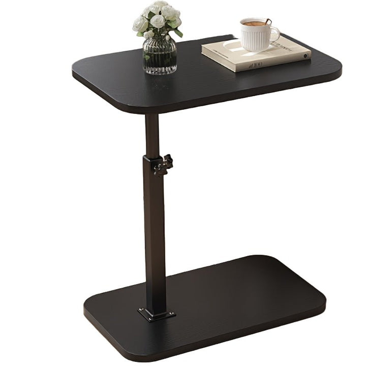 ADJUSTA - Adjustable Side Table with Wooden Top and Metal Frame