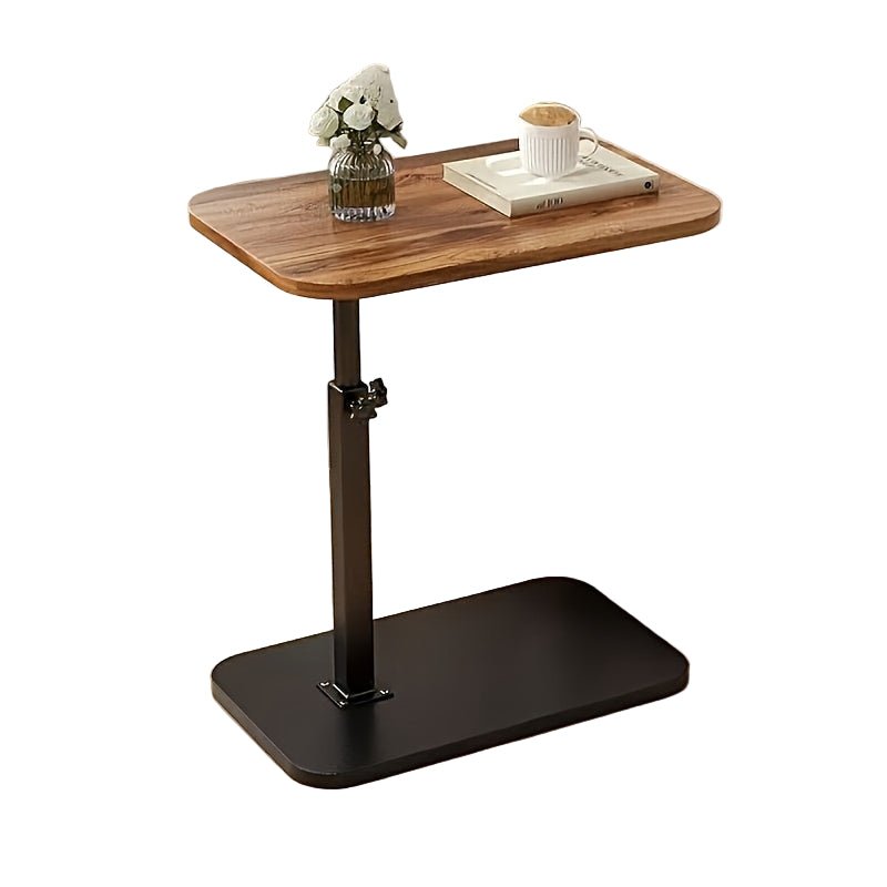 ADJUSTA - Adjustable Side Table with Wooden Top and Metal Frame