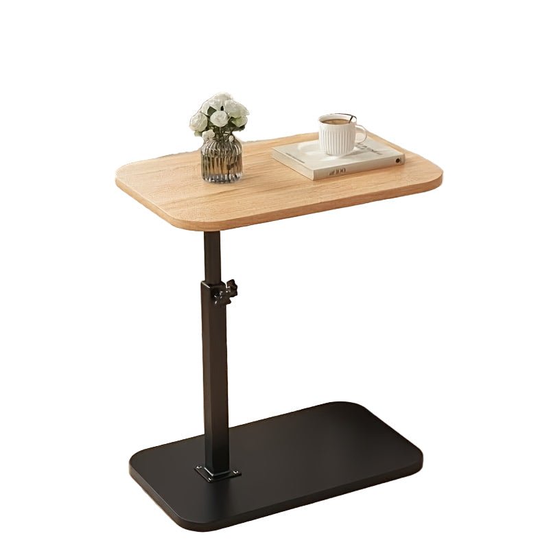ADJUSTA - Adjustable Side Table with Wooden Top and Metal Frame