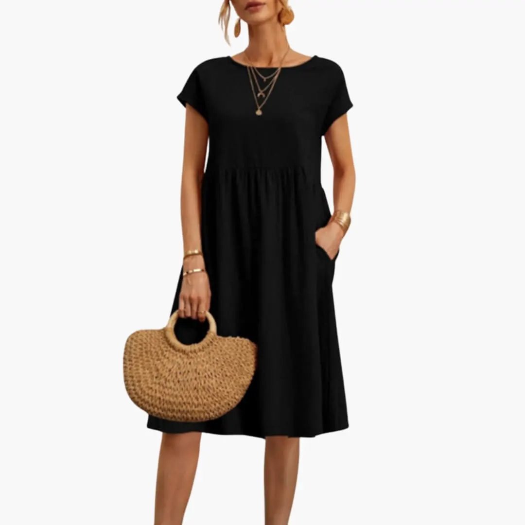 Women’s Casual Short Sleeve Midi Dress