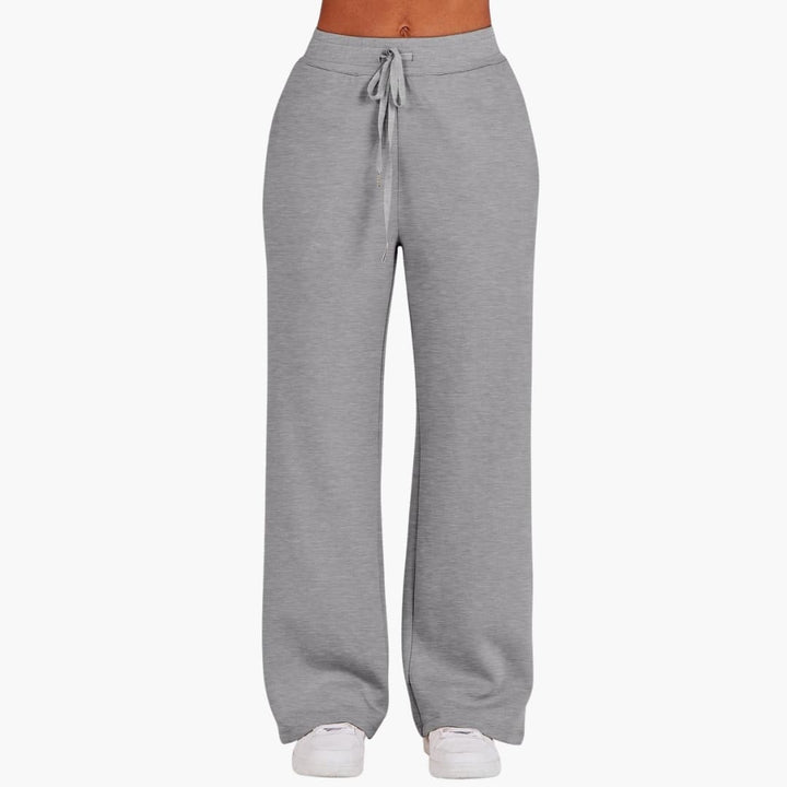 Women's Lounge Set with Half Zip and Wide Pants