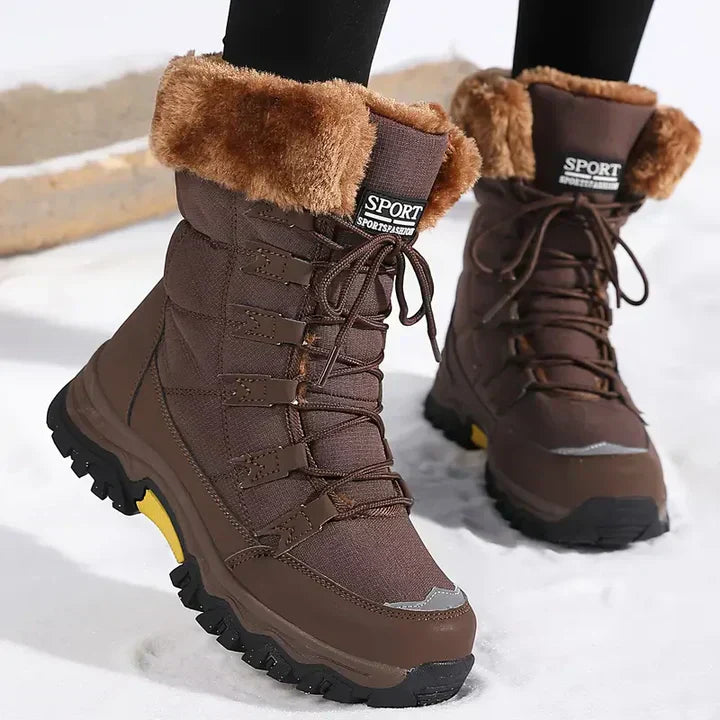 Cozy Winter Snow Boots for Women – Lace-Up Comfort Fit
