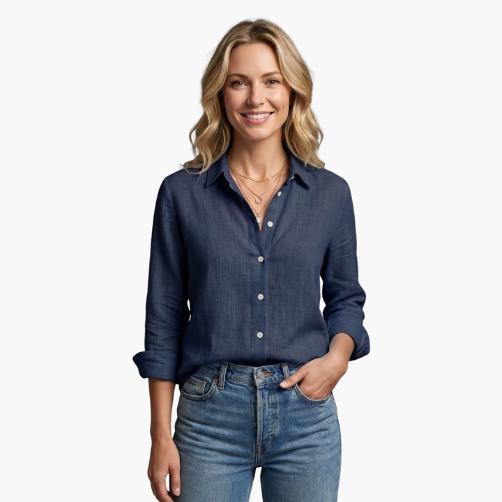 Elegant Long Sleeve Shirt for Women - Classic & Versatile