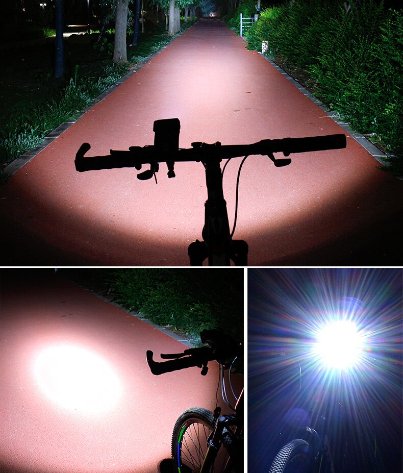 Multifunctional phone holder for bicycle with light and power bank