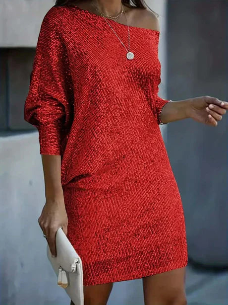 Julia Dress | Party Dress With Contrasting Sequins