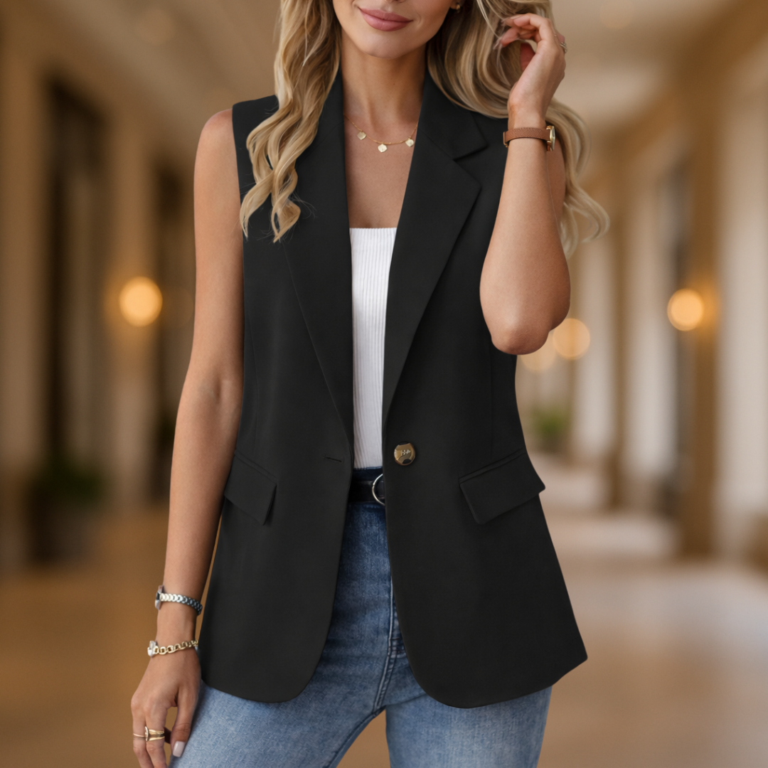 Celeste elegantní a stylová klasická dámská vesta s blejzrem