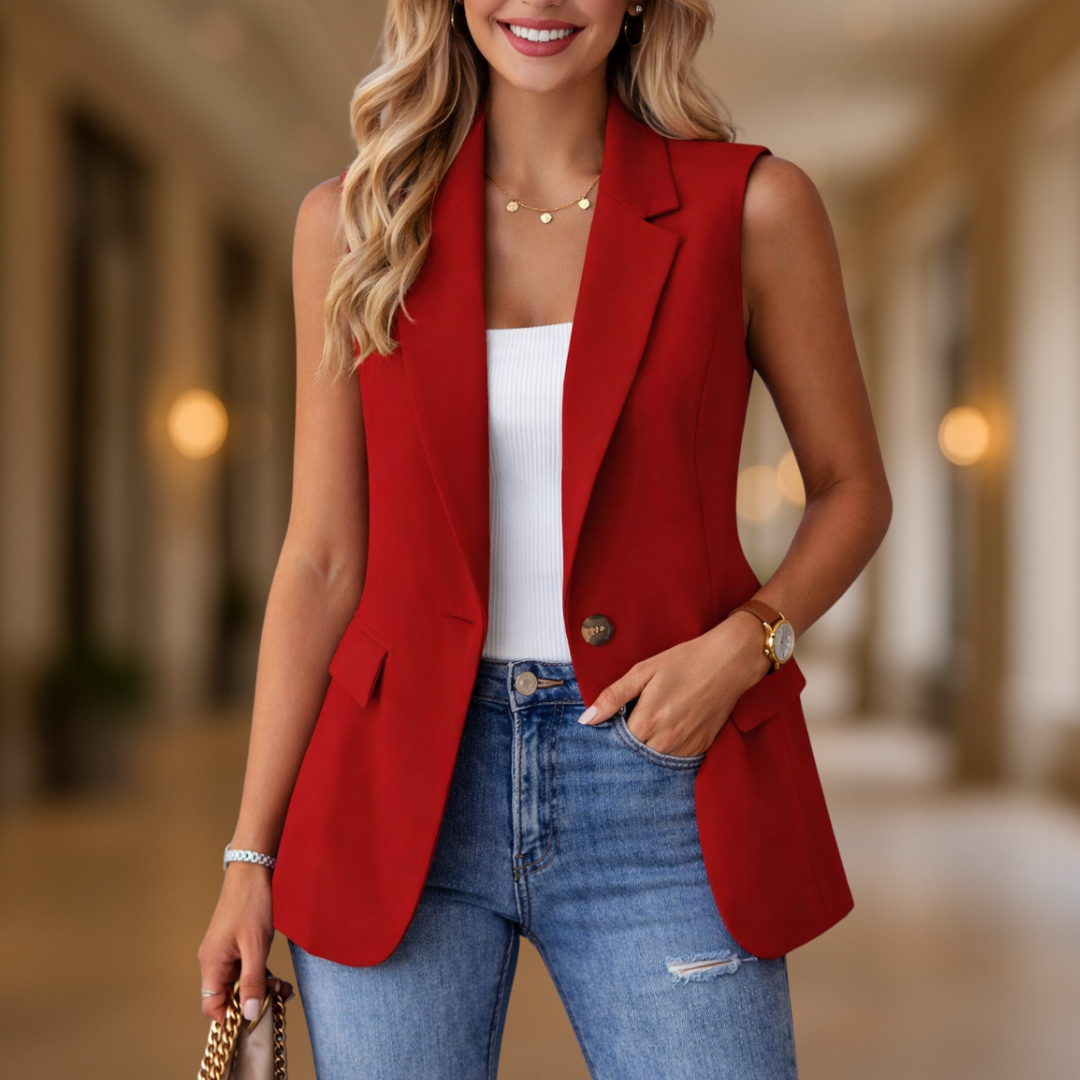 Celeste elegantní a stylová klasická dámská vesta s blejzrem