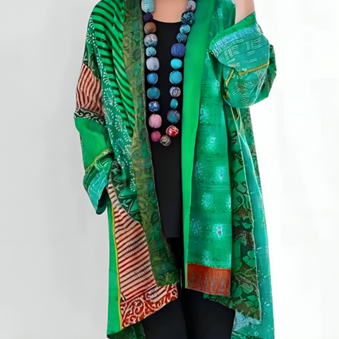 Ethnic Bohemian Fluid Kimono | Colorful