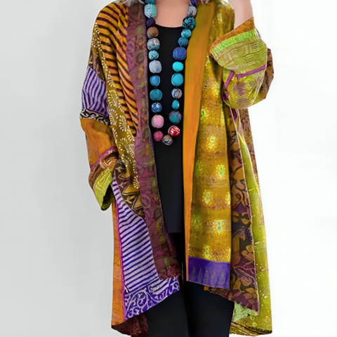 Ethnic Bohemian Fluid Kimono | Colorful