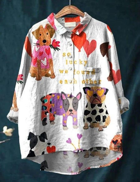 Madison - Playful Print Blouse (Plus Size Available)