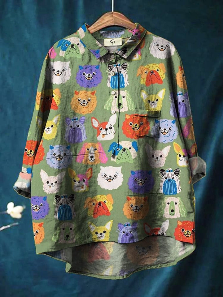 Madison - Playful Print Blouse (Plus Size Available)