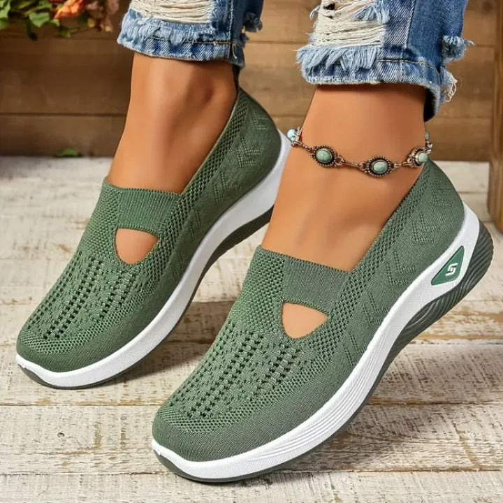 Women’s Orthopaedic Support Shoes – Cushioned Slip-On Mesh Comfort Trainers