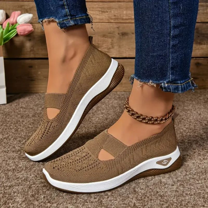 Women’s Orthopaedic Support Shoes – Cushioned Slip-On Mesh Comfort Trainers