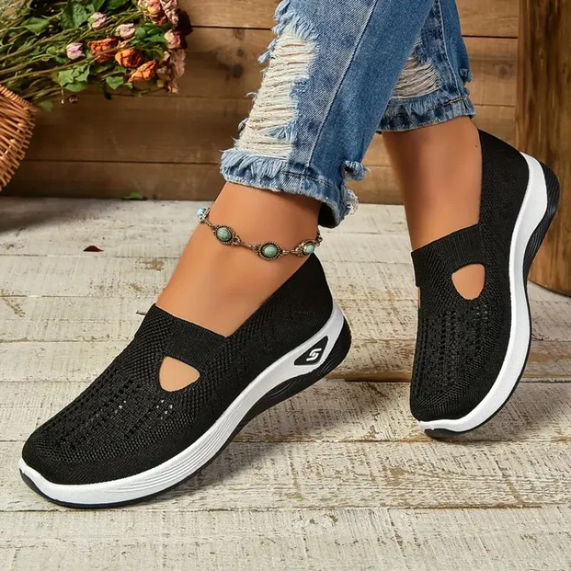 Women’s Orthopaedic Support Shoes – Cushioned Slip-On Mesh Comfort Trainers