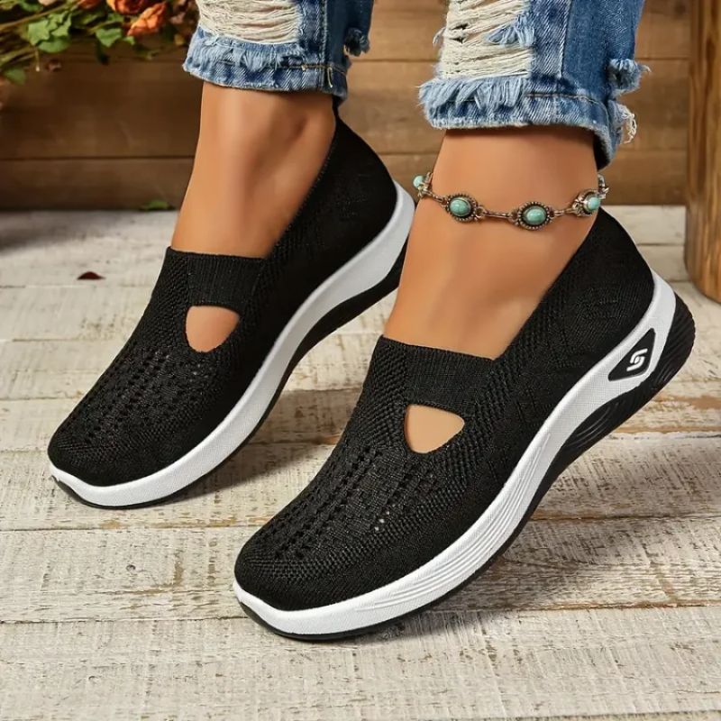 Women’s Orthopaedic Support Shoes – Cushioned Slip-On Mesh Comfort Trainers