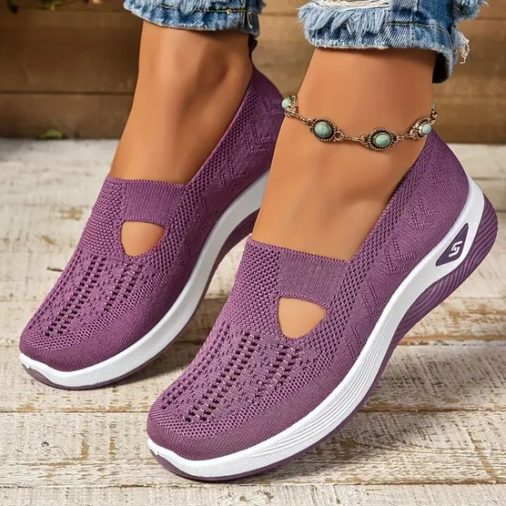 Women’s Orthopaedic Support Shoes – Cushioned Slip-On Mesh Comfort Trainers