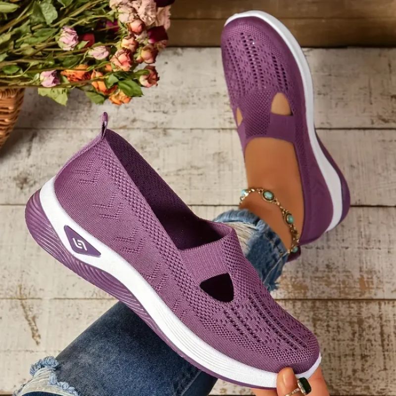 Women’s Orthopaedic Support Shoes – Cushioned Slip-On Mesh Comfort Trainers