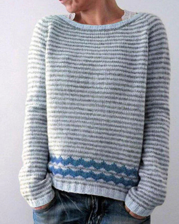 Isla Knit Sweater | Fair Isle Boat Neck Sweater