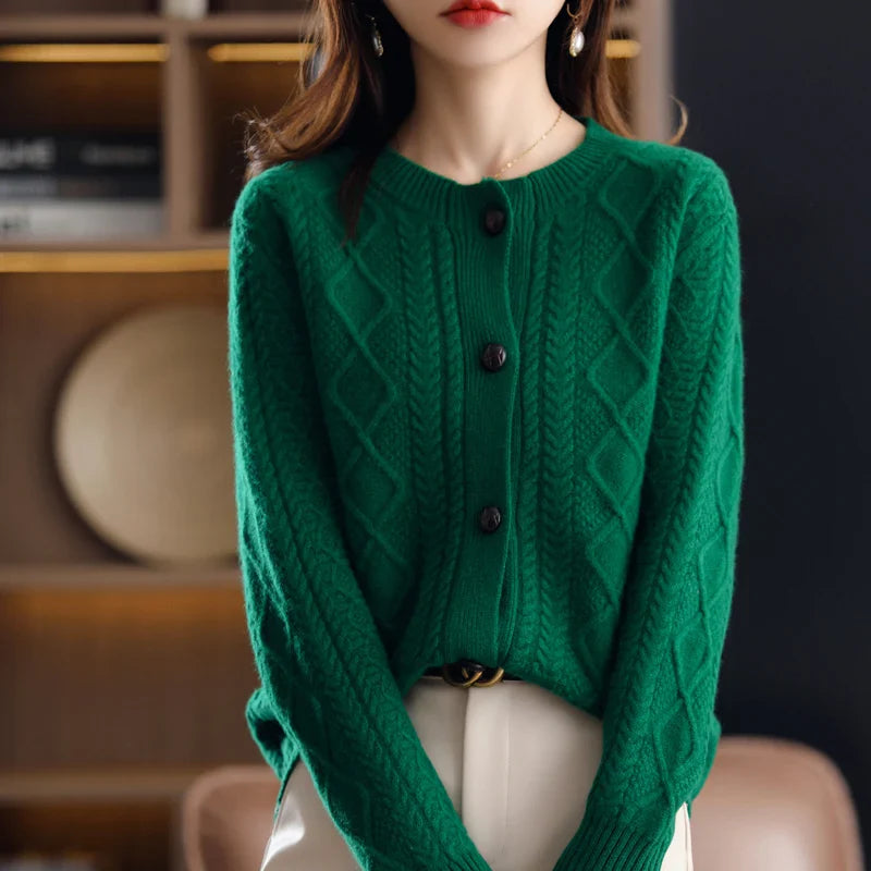 Emery Cable Cashmere Cardigan
