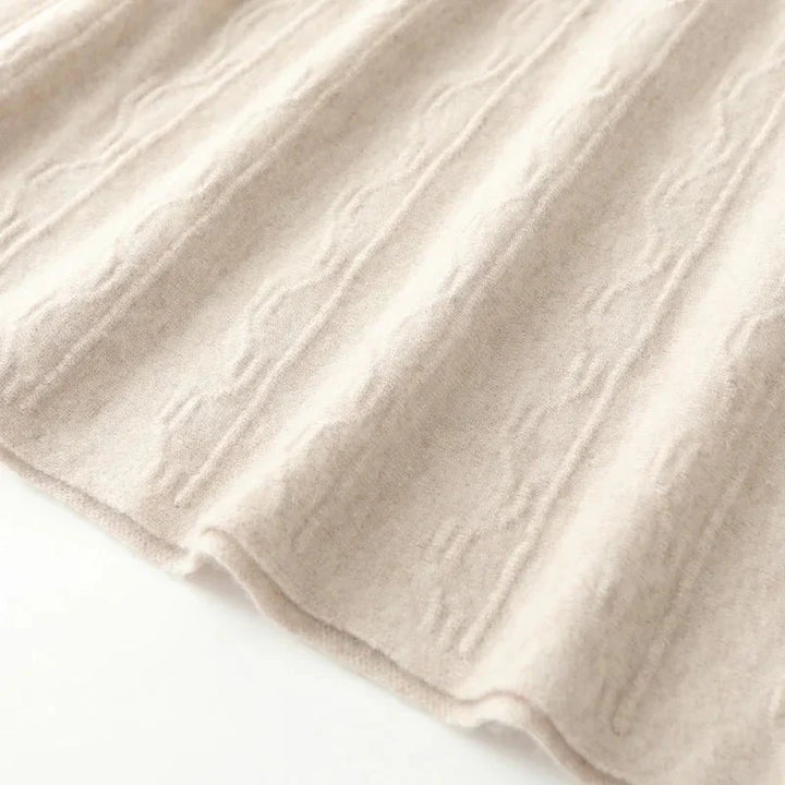 Merino Wool A-Line Midi Skirt – Soft, Warm & Elegant Knit Design