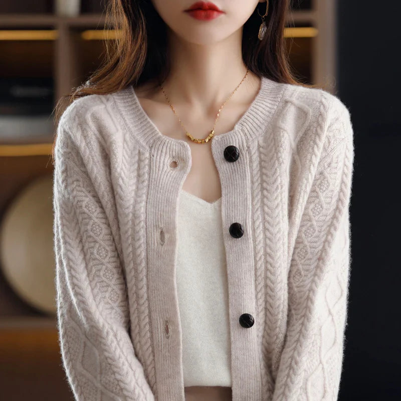 Emery Cable Cashmere Cardigan
