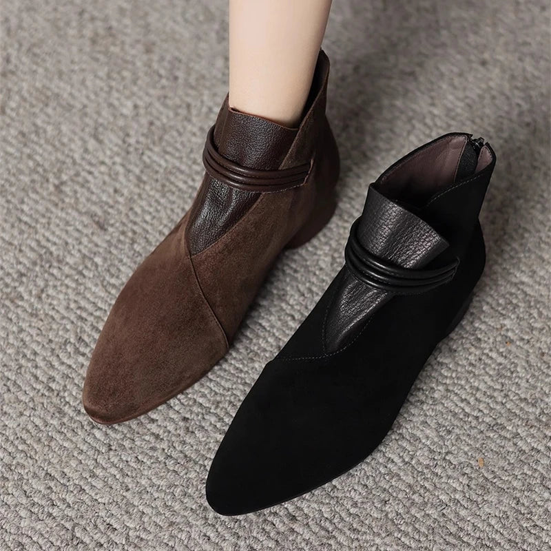 Vivienne Italian Crest Suede Boots