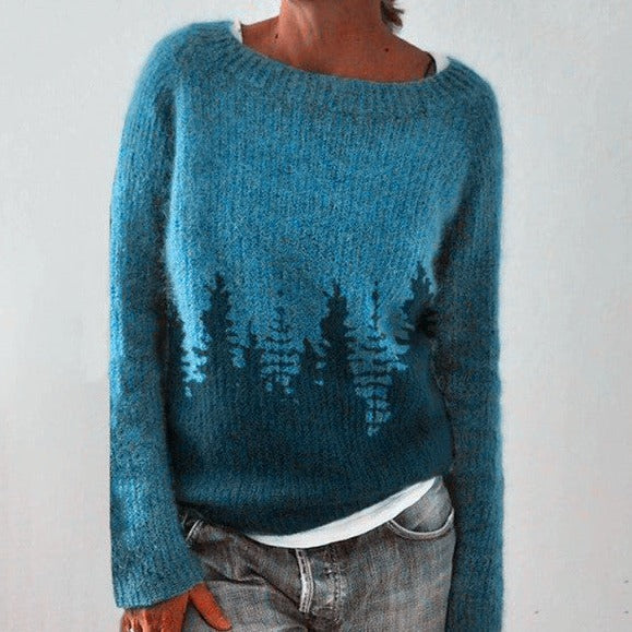 Isla Knit Sweater | Fair Isle Boat Neck Sweater