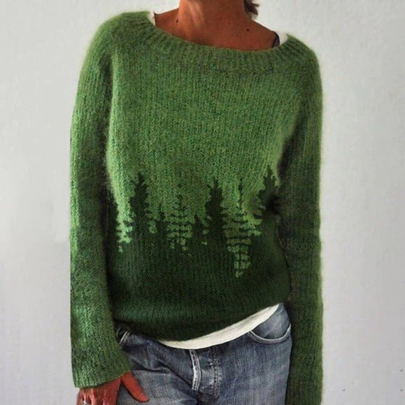 Isla Knit Sweater | Fair Isle Boat Neck Sweater