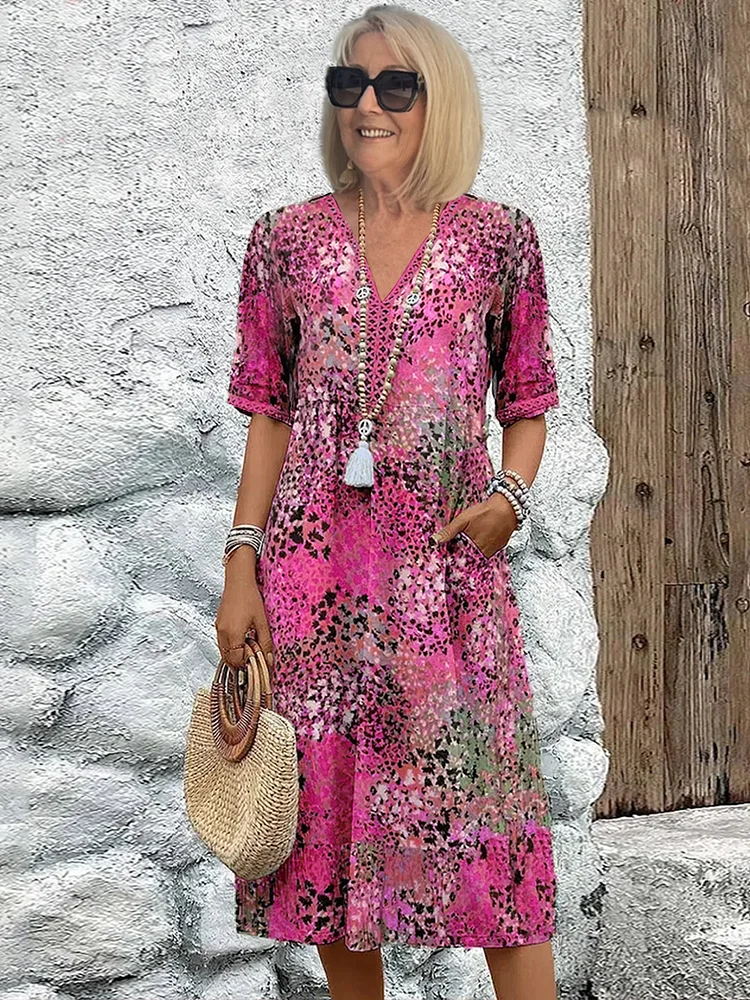 Sarah | Elegant Floral Midi Dress