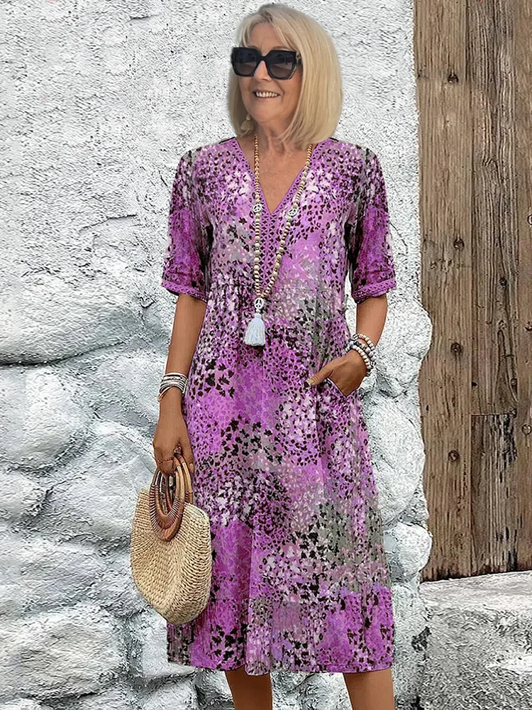 Sarah | Elegant Floral Midi Dress